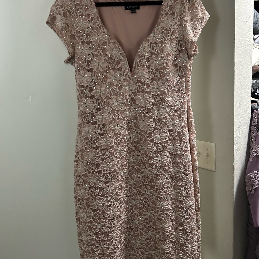 Elegant Lace Dress in Pink